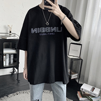 2020 Summer Alphabet Printed Short Sleeve T-Shirt Male Tide Card Trend Easing Ins 100 Ride Port Wind Half Sleeve Compassionate Clothing