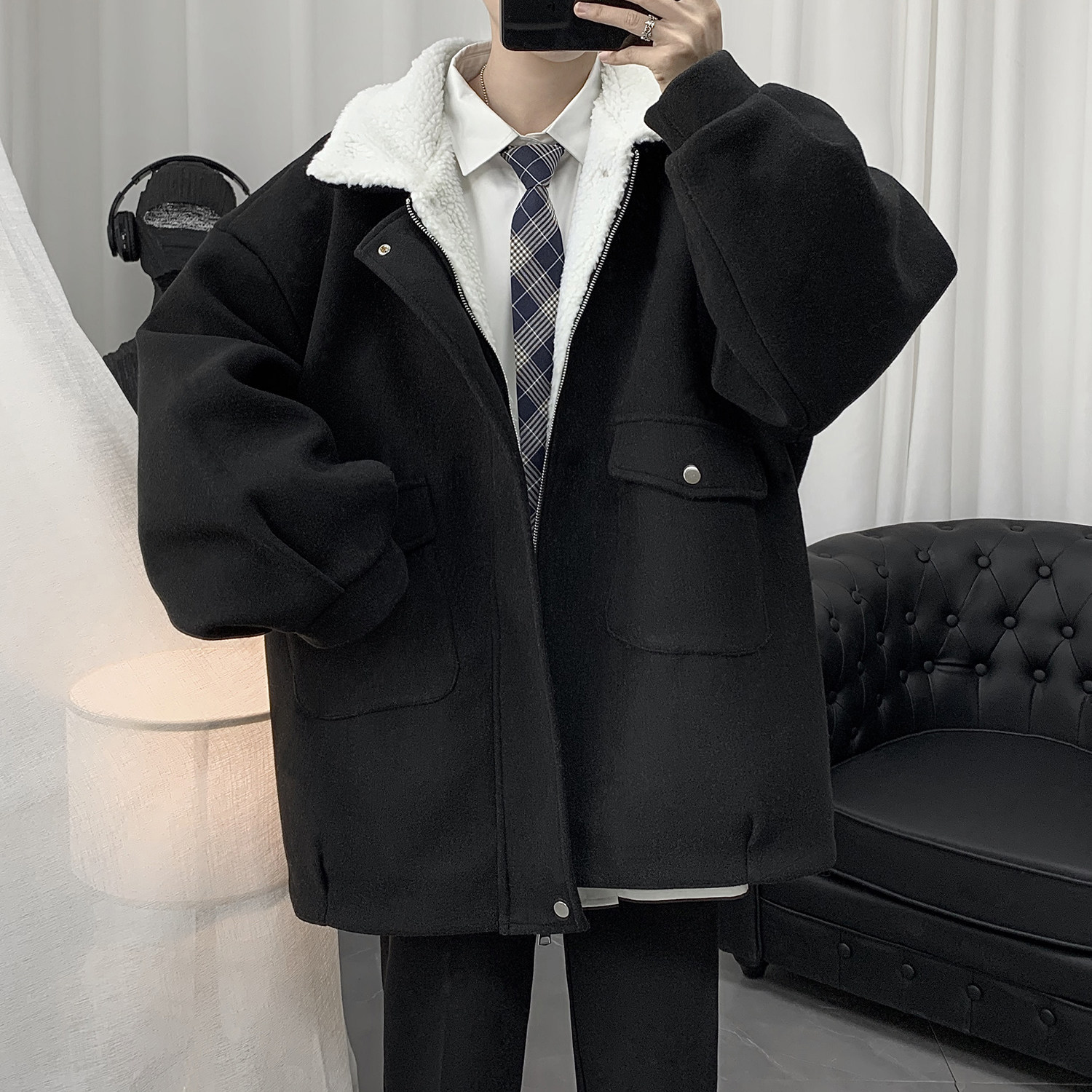 Cotton - sweet cotton - coat men thicken coat men's loose cotton clothes in 2020