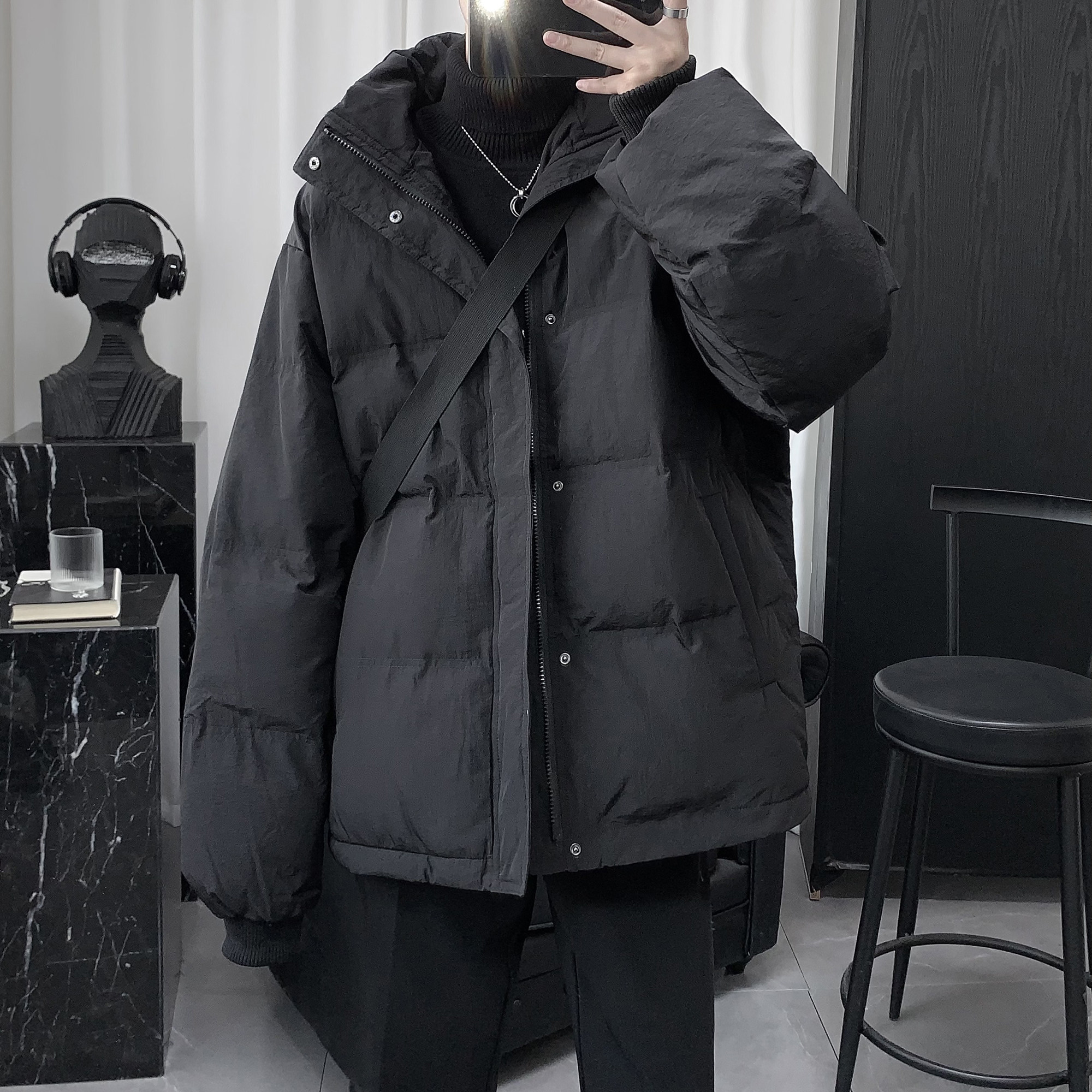 Jacket men's winter clothing down cotton clothing Male Boomers Winter thickened cotton clothes Men's design Small crowdDay clothes
