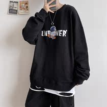 2021 Fall new astronaut cartoon printed students 100 hitch a round neckline for the men and women Spring and Autumn and the Port Wind