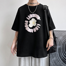 Mens Clothing 2021 New Men Short Sleeve T-Shirt Male Summer Tide Signs 100 Ride Port Wind Half Sleeve Clothes Men Loose