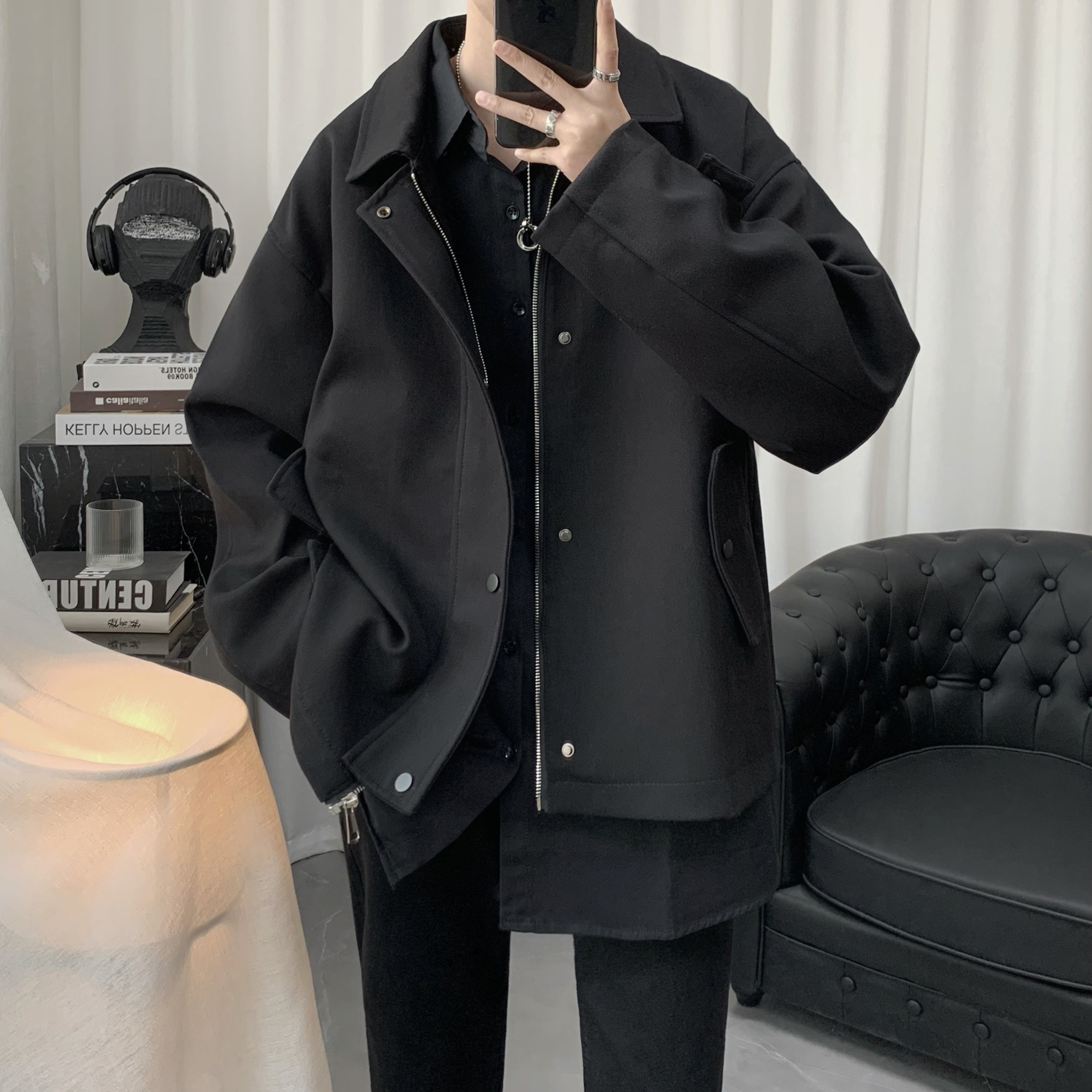 2022 Spring new design senses men's clothing light extravagant, Korean windy chic coat men's spring autumn season yuppie jacket man