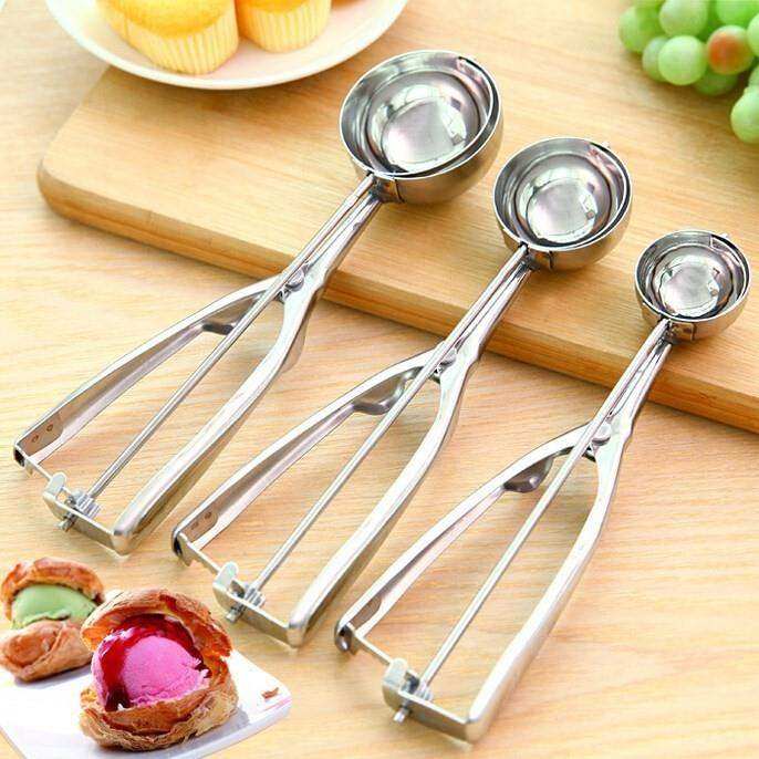 Stainless steel ice cream spoon digger cake spoon dig potato potato dig ice cream mold round ball dig