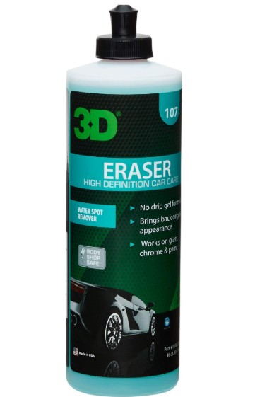 Eraser Water Spot Remover 16 Oz - Gel. For Paint, Glass, Win