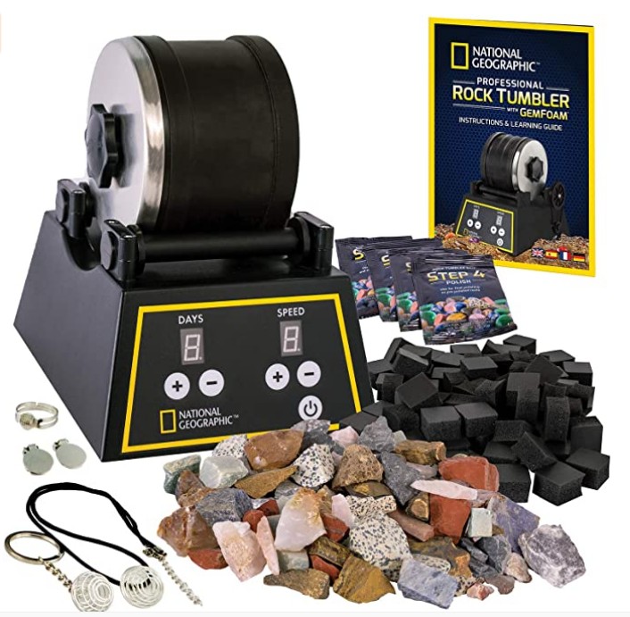 现货NATIONAL GEOGRAPHIC Professional Rock Tumbler Kit- Rock