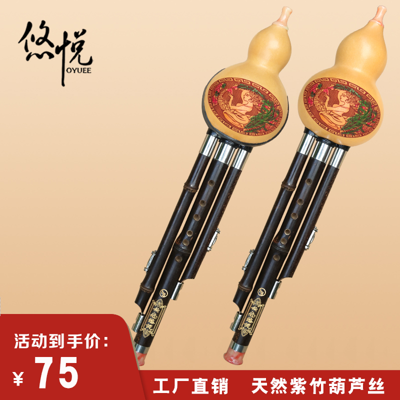 Gourd silk C key down B key children beginner adult students introductory zero foundation Yunnan zizhu gourd silk instrument