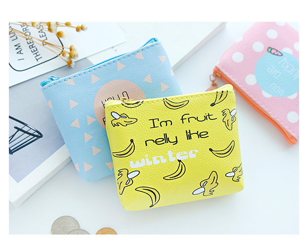 Hàn Quốc mới đơn giản Phiên bản tiếng Hàn của ví nữ mini coin túi nhỏ Ví nữ ngắn vải đồng xu túi da PU clutch nam