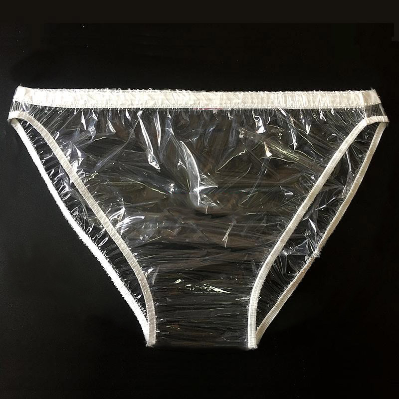 Adult Baby Diaper Lover Plastic Briefs Pvc Transparent Sexy Underwear Ultra-Soft Waterproof Pants
