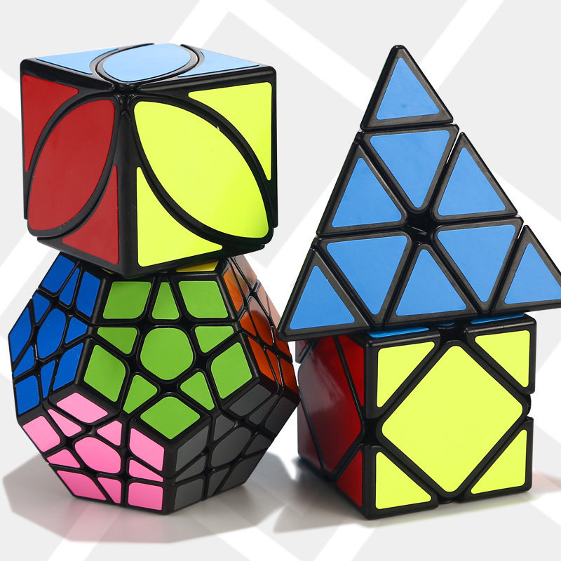 Qiyi Maple Leaf Pyramid Five Magic Tilt Turn Rubik's Cube Alien Beginner Set Kindergarten Combination Smooth Educational Toys