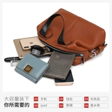 Демисезонная вместительная и большая кожаная портативная сумка через плечо, из натуральной кожи, 2019