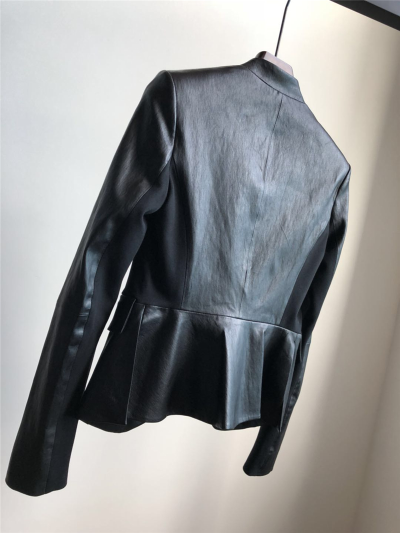 Giá phúc lợi Ý căng da cừu xù phù hợp với áo khoác da 30 ngày giao hàng áo bomber da