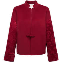 EP YAYING Yaying Womens Double-sided Woolen Jacket with Stand Collar and Buttons 2024 Winter New Style 1509A