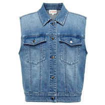 EP YAYING Yaying womens clothing retro short shirt collar denim vest 2024 summer new style J001B