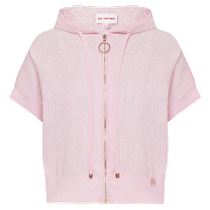 EP YAYING Yaying – veste tricotée à capuche et manches courtes en coton et lin pour femme nouveau style dété 2024 9163A