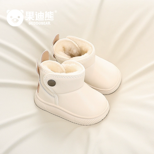 Детские нескользящие утепленные удерживающие тепло туфли, зимние сапоги, обувь для раннего возраста, 3 лет