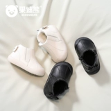 Флисовые удерживающие тепло туфли для девочек для принцессы, демисезонная детская обувь для раннего возраста, короткие сапоги, мягкая подошва, 3 лет