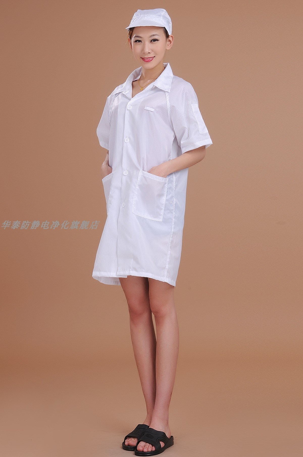 Workwear jacket Anti-static coat Short sleeves White Summer style Blue suit Large coat dust-free Protective dust clothing Men and women