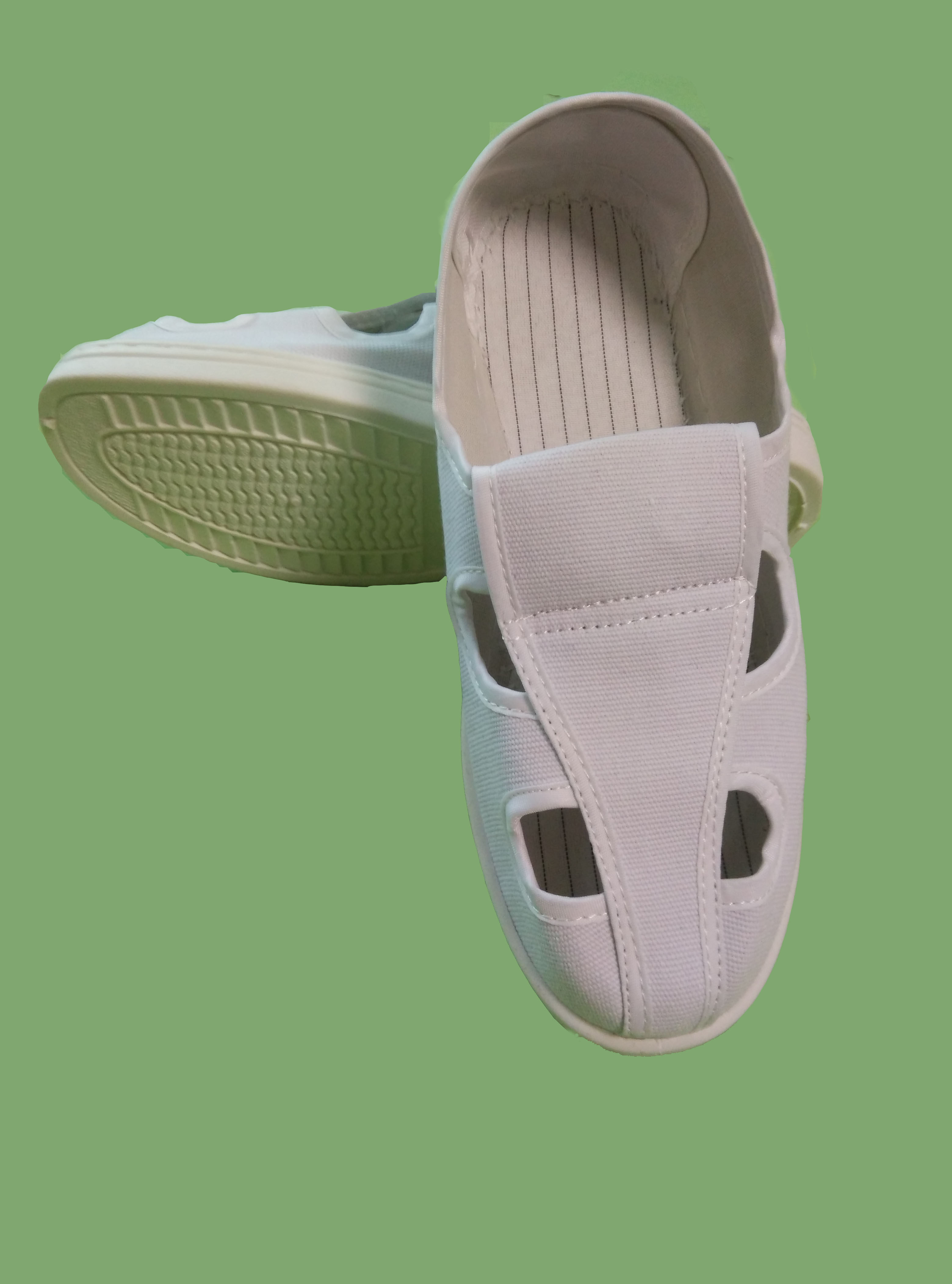 Electrostatic Shoes White Soft Bottom Dust-free Four Holes Dust-free Shoes Antistatic Little White Shoes Women Dust-free Workshop Static Shoes Men