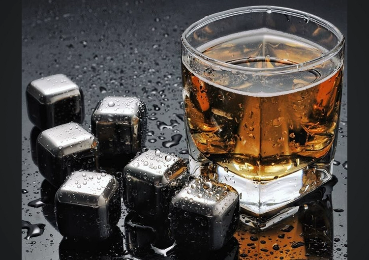 Thép không gỉ 304 băng đá lạnh uống rượu whisky thanh kim loại hạt đá sáng tạo cung cấp rượu hộ gia đình - Rượu vang