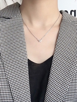 MICY sterling silver s925 necklace female Korean version simple hipster Diamond simple letter W choker student neck chain