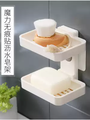 Powder room household two-layer fat incense box rack upper and lower double-layer strong incense wall suction cup wall-mounted wall-mounted