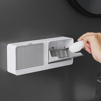 Punch-free flap soap box double grid drain large bathroom laundry soap box soap box with lid student dormitory