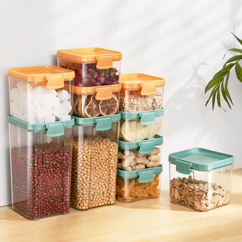 Whole grains sealed jar melon seeds nut storage jar plastic candy coffee bean jar household storage bottle