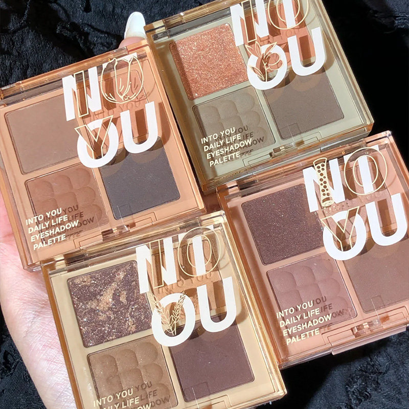 intoYou eye shadow Four Fireworks Four Colors Eye Shadow Pan Earth Colors Niche Brands Grain Disc Official Flagship Store