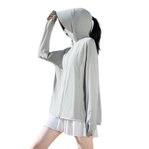 Ice silk sun protection clothing for women 2024 new summer thin style breathable and cool outdoor large brim fingertip sun protection clothing jacket