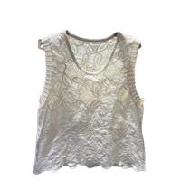 Lace Sleeveless Shirt Womens 2024 Summer New Style Hollow Shirt with Fungus Edge Unique Unique and Beautiful Top