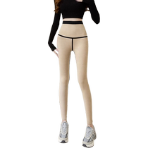 Velvet Shark Pants Womens Outerwear Autumn and Winter Thickened Barbie Pants Shearling Leggings High Waist Tight Warm Cotton Pants