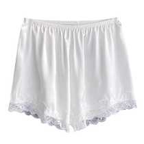 Lace splicing safety pants for women summer new loose insurance bottoming shorts ice silk thin non-rolled pajamas