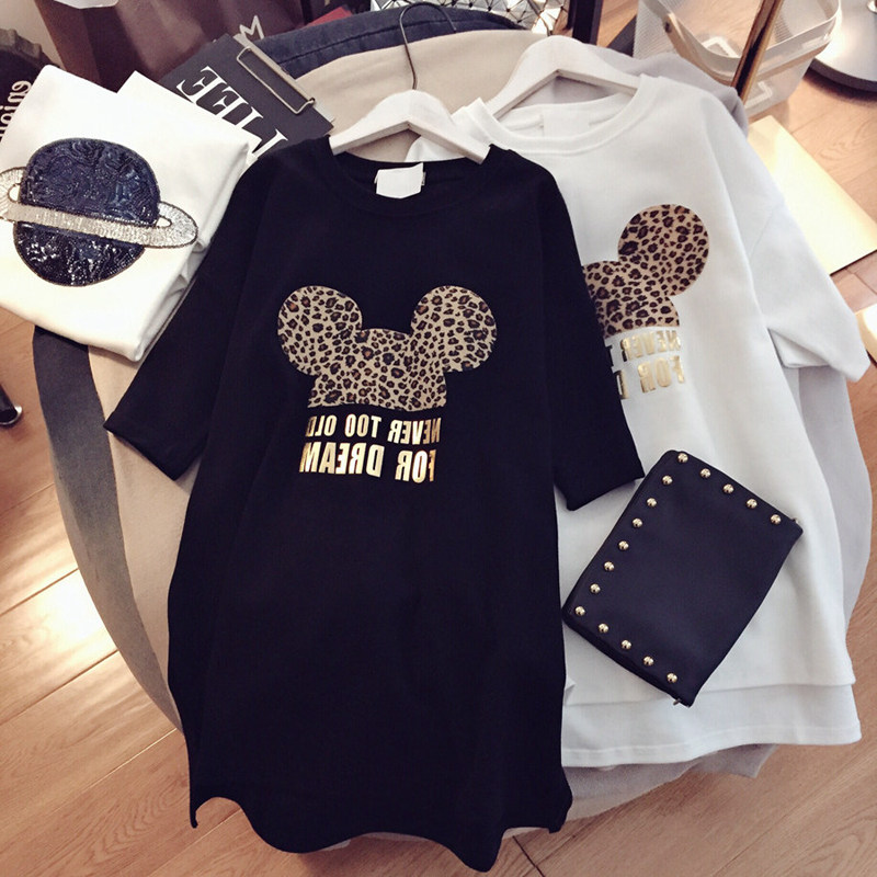 Short-sleeved t-shirt women's 2022 summer new Korean retro casual loose thin all-match mid-length t-shirt top