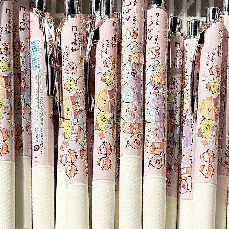 日本PENTEL派通新款角落生物限定BLN75速干黑色中性笔自动铅笔0.5