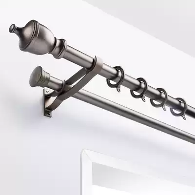 Color shadow Wei curtain pole thick Roman Rod curtain rod Nordic simple aluminum alloy bracket perforated accessories