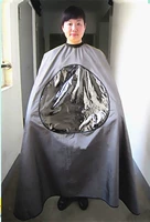 Темно -серый креп -круглый прозрачный увеличение