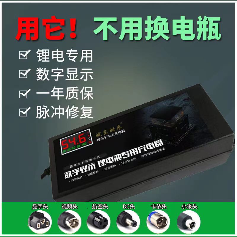 Smart Repair Digital Display Lithium Battery Electric Vehicle Charger 48V60V72V2A Emma Yadi Harley Scooter