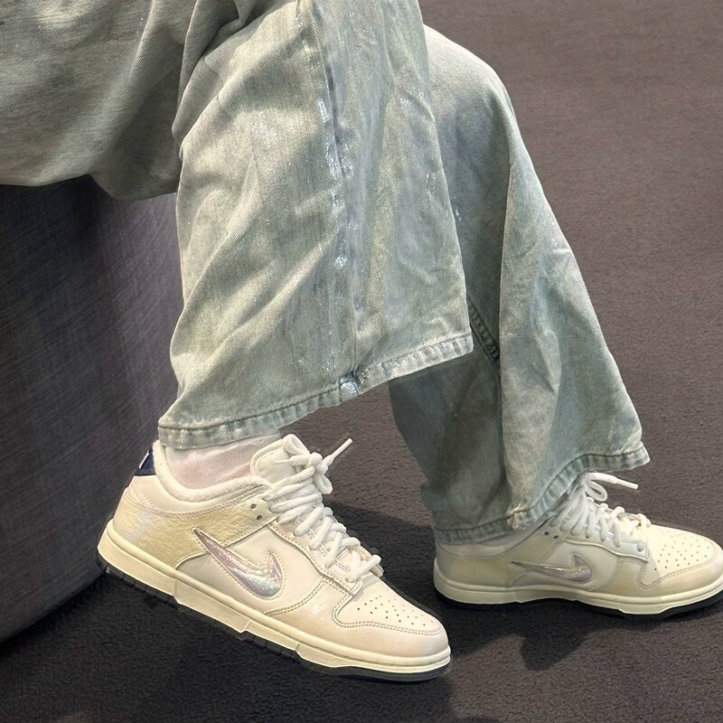 Authentic Nike Dunk Low Colorful Laser Fleece-Lined Sports Casual Sneakers Im6571-027