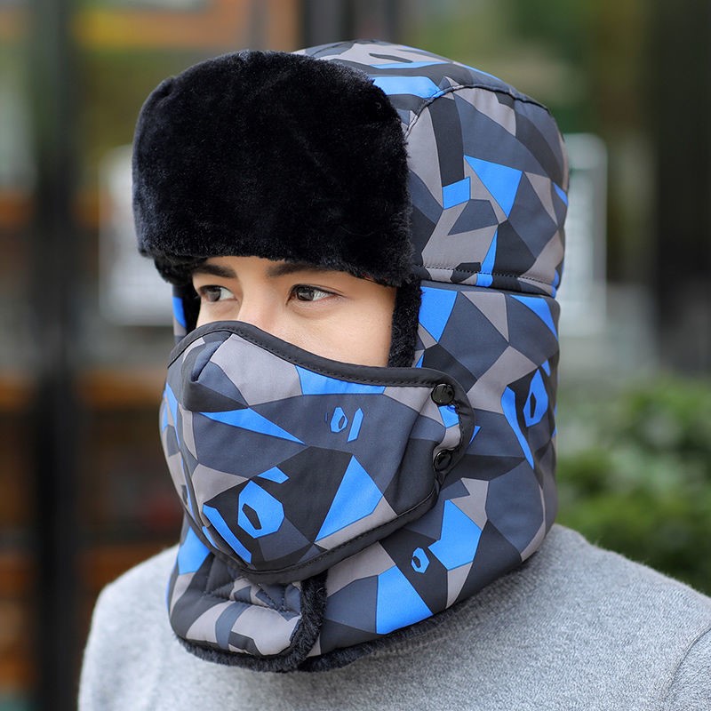 Lei Feng Hat men autumn winter cold proof hat thickening cycling hat winter women Han Edition middle-aged fashion youth cotton cap