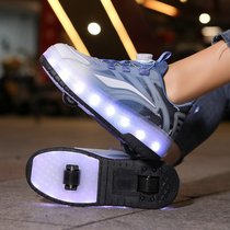 Official Big Mouth Deer Childrens Heelys Flashing Double Wheel Summer 2024 New Roller Skates Boys Skates