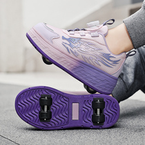 Official Big Mouth Deer Girls Heelys Shoes Four-Wheel Roller Skates Summer 2024 New Retractable Childrens Skating Shoes