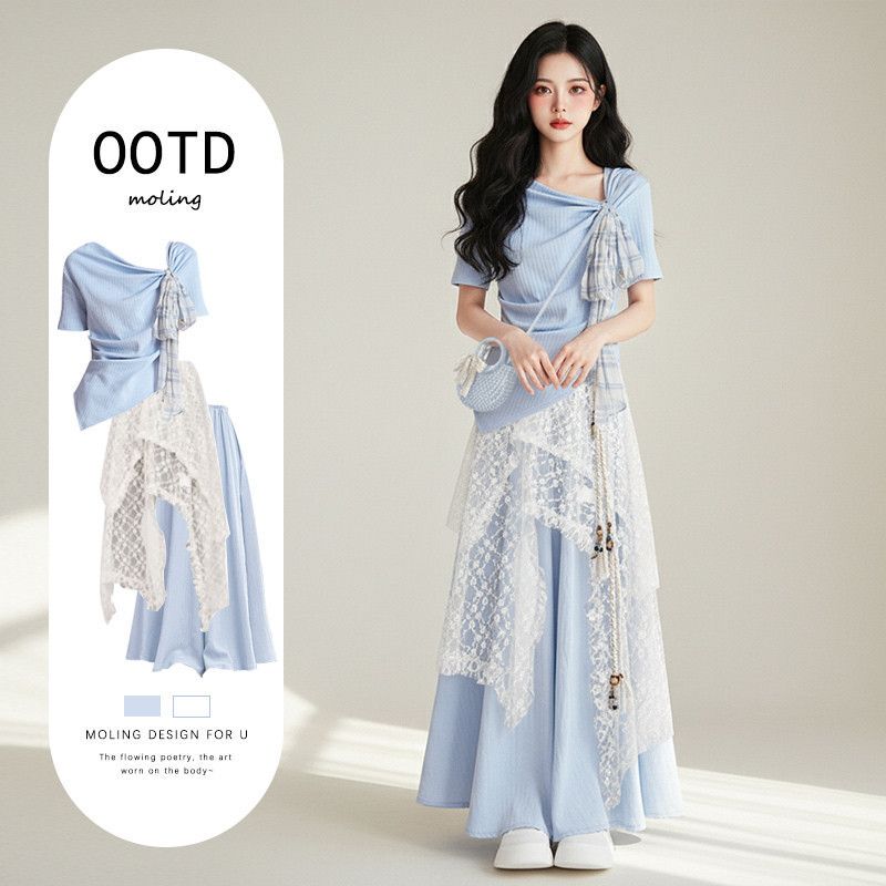 Bohemian Seaside Vacation Blue Culottes for Women, Perfect for Early Summer, Extremely Beautiful and Stunning Culottes