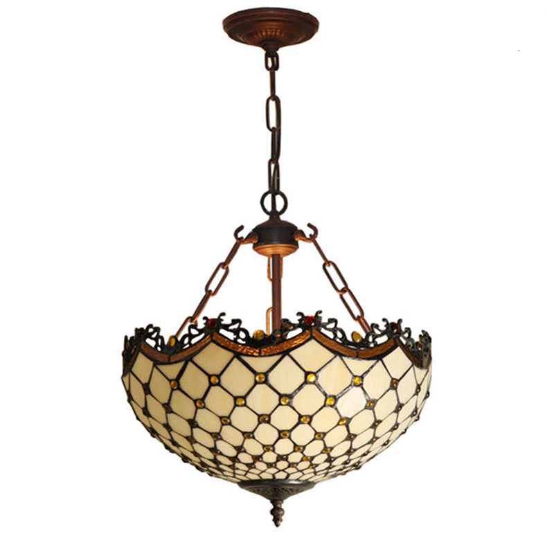Superzan Danish folk Chandelia Chandelia Living Room Bedroom Dining Room Hotel Clubhouse European and American Longtail beads retro glass lamp