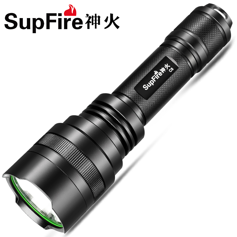 Super Fire God Fire C8T6 Intense Light Flashlight Rechargeable Super Bright Multifunction Home Outdoor Far Shot Mini Led