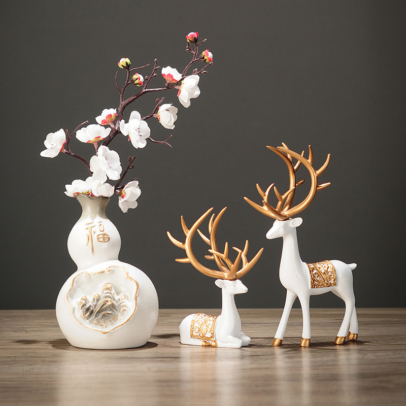 Zhaocai town house gourd decoration Nordic light luxury high-end home living room porch wine cabinet decoration housewarming gift