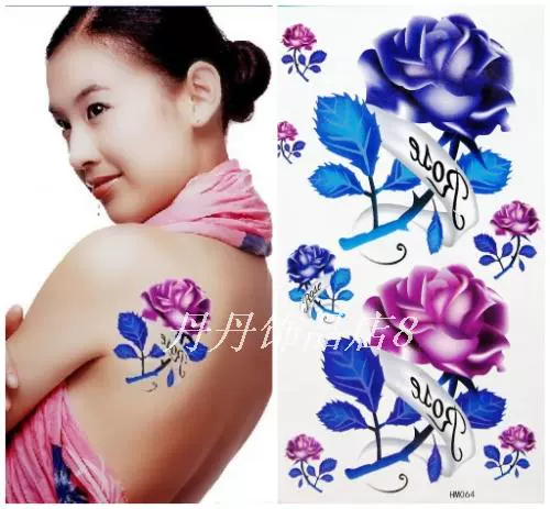 Painted Body Simulation Sticker Hình xăm không thấm nước Rose Hình xăm gợi cảm Hàn Quốc Sticker