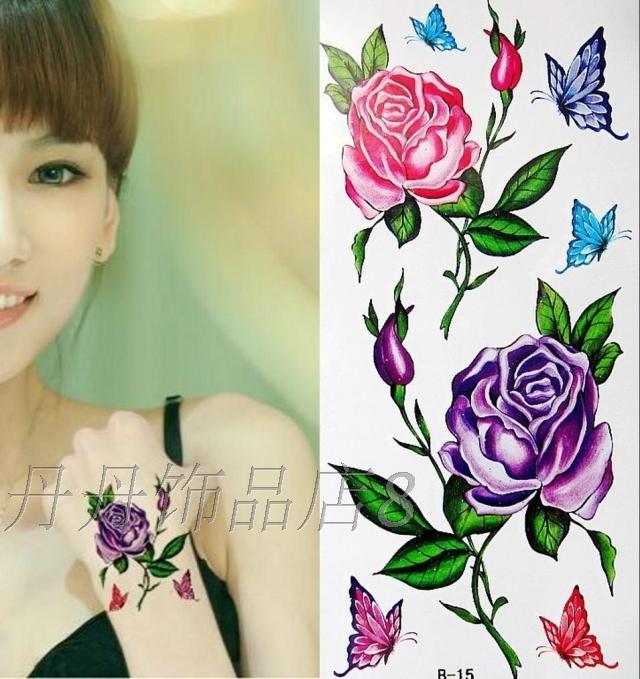 Nhãn dán hình xăm không thấm nước dành cho nữ xăm giả lâu trôi