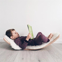 Ins Nordic wind explosions simple children's balance board pull back swing seesaw yoga trainer photo props
