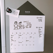 ins Nordic small house styling refrigerator magnetic sticker rewritable classic black and white message board note board wall sticker