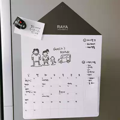 ins Nordic style small house shape refrigerator magnetic stickers Rewritable classic black and white message board note board wall stickers